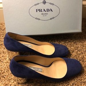 Prada Blue Heels
